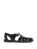 Moschino logo buckle sandals