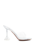 Amina Muaddi Lupita glass slippers 95 transparent PVC