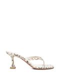 Amina Muaddi Juliette thong slippers 70 matural printed snake