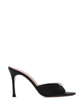 Amina Muaddi Mini Camelia slippers 95 black satin