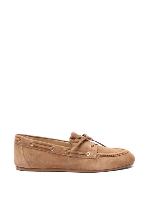 Stuart Weitzman lace-up suede loafers