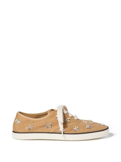 Miu Miu embroidered drill sneakers