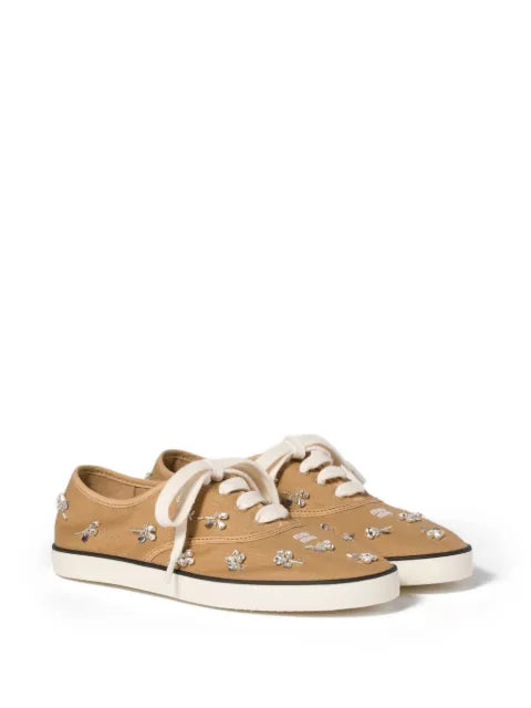Miu Miu embroidered drill sneakers