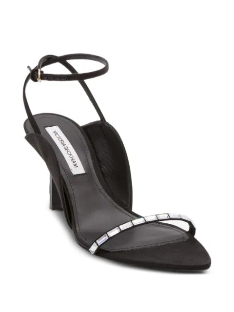 Victoria Beckham Victoria embellished sandals 75 satin
