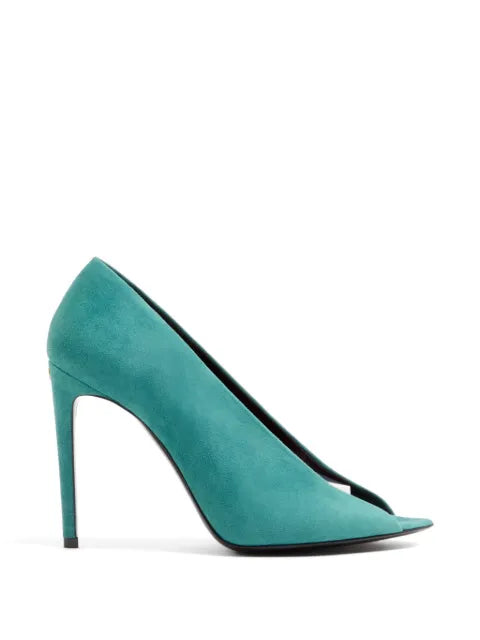 Valentino Garavani open toe Révélé suede pumps 105mm