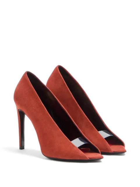 Valentino Garavani open toe Révélé suede pumps 105mm