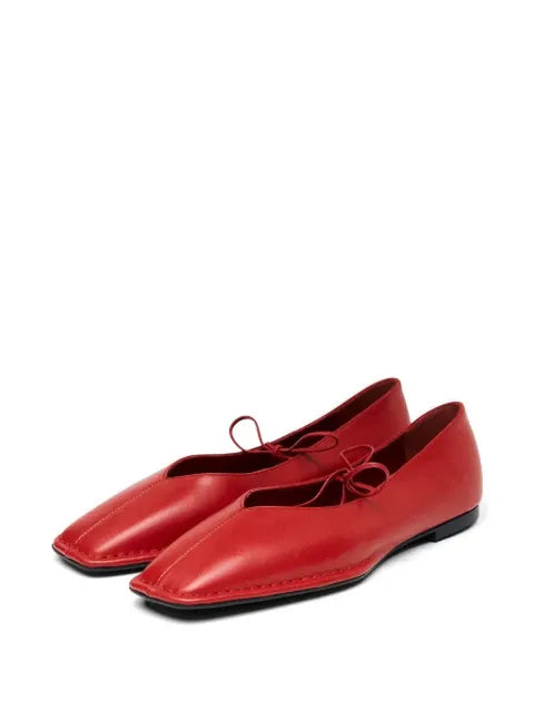 ALOHAS Sway tie square-toe ballet flats