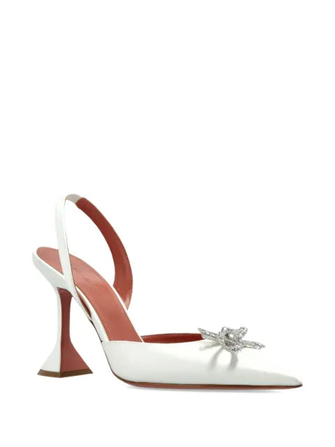 Amina Muaddi Rosie bow-detail slingback pumps