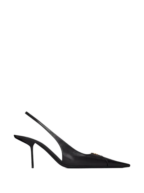 Saint Laurent Babylone Breteuil slingback pumps in smooth leather