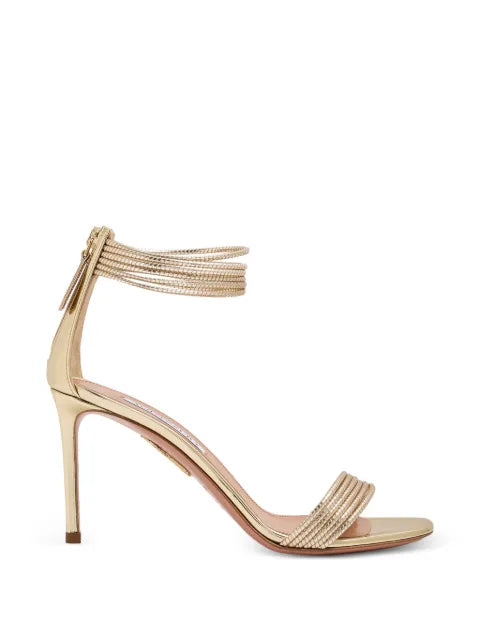Aquazzura Sway metallic sandals
