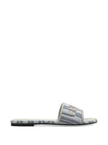 Furla logo striped flat sandals