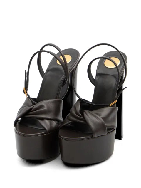 Saint Laurent Franciane crossed-strap platform sandals