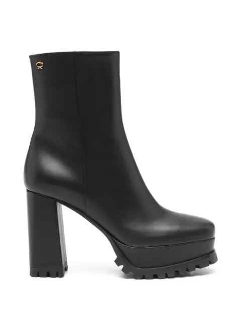 Gianvito Rossi block-heel leather ankle boots