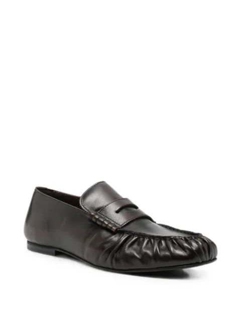 ALOHAS Aven vintage effect leather loafers