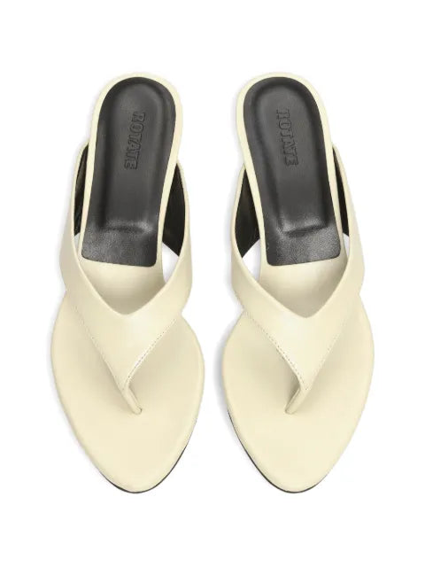 ROTATE BIRGER CHRISTENSEN kitten heel leather mules yellow