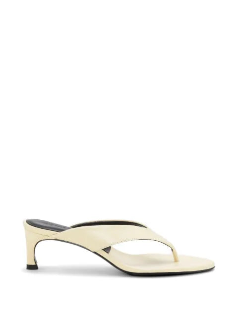 ROTATE BIRGER CHRISTENSEN kitten heel leather mules yellow