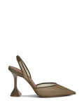 Amina Muaddi mesh holli slingback sandals