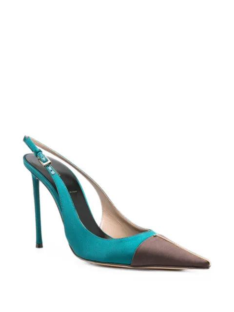 TOM FORD satin and crystal stones Thea slingbacks