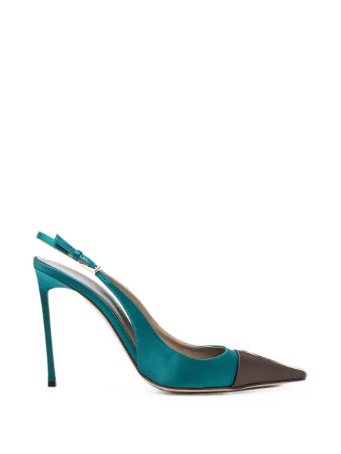 TOM FORD satin and crystal stones Thea slingbacks