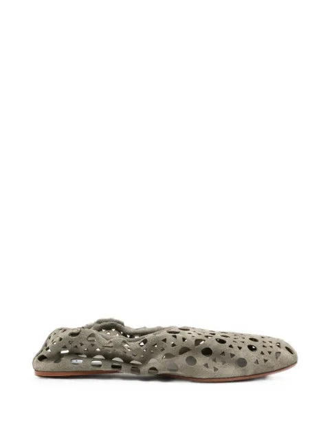 Alaïa slippers vienne in velvet calfskin