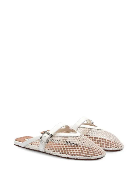 Alaïa fishnet flat mules