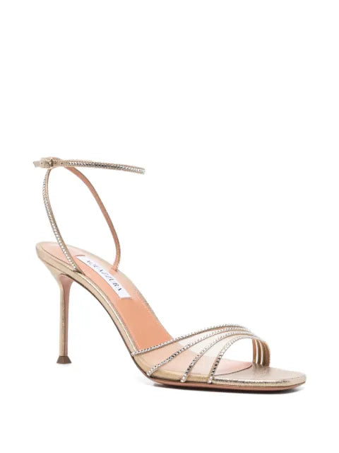 Aquazzura Dream Girl crystal-embellished sandals