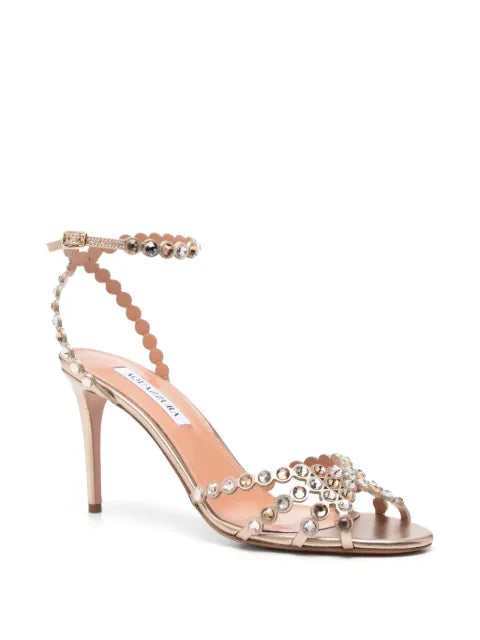Aquazzura Tequila crystal-embellished heeled sandals