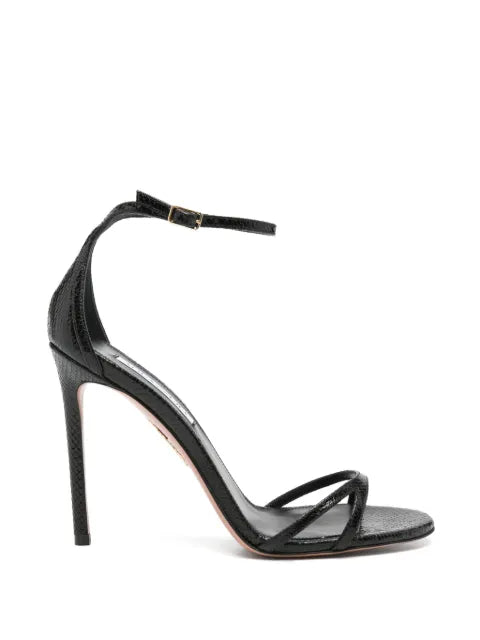 Aquazzura Nuda snakeskin-effect heeled sandals