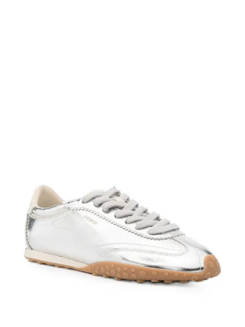 Hoff metallic-effect leather sneakers