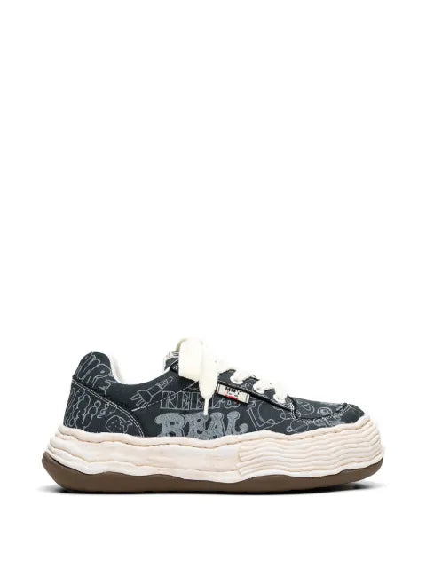 Maison MIHARA YASUHIRO "OLIVER" OG sole graffiti printed canvas low-top sneakers