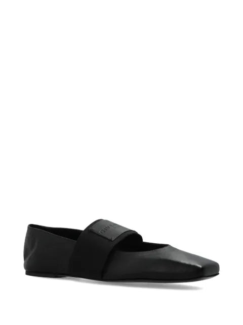 Givenchy Sliced Square ballet flats in textured-effect leather