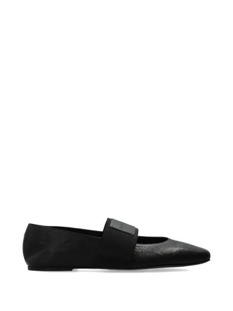 Givenchy Sliced Square ballet flats in textured-effect leather