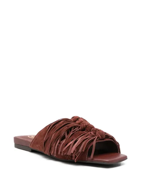 Ash fringed flat sandals