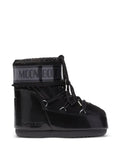 Moon Boot Icon Low Glance black satin boots