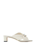 Jimmy Choo Rafi 45 latte soft glove leather sandals