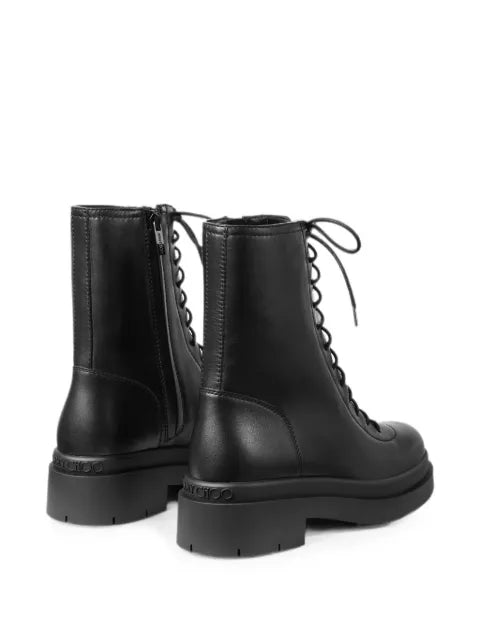 Jimmy Choo Sima flat black smooth-leather ankle boots