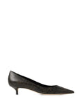 Jimmy Choo Amelia black and toffee crackled leather pumps