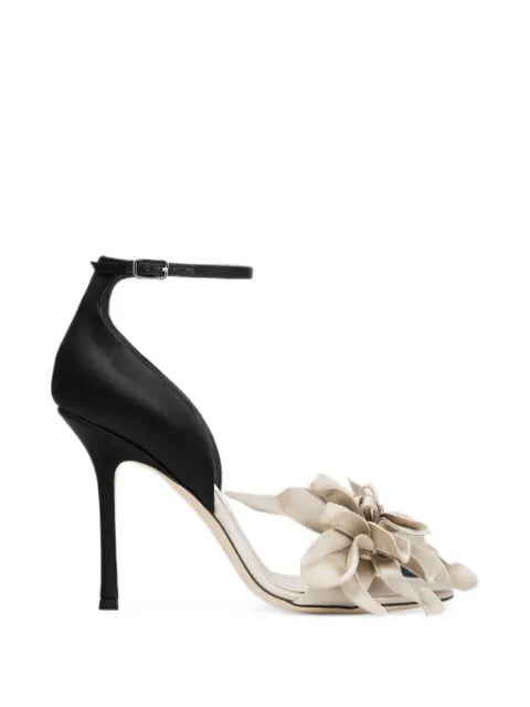 Jimmy Choo Coko flower-embellished ankle-strap sandals