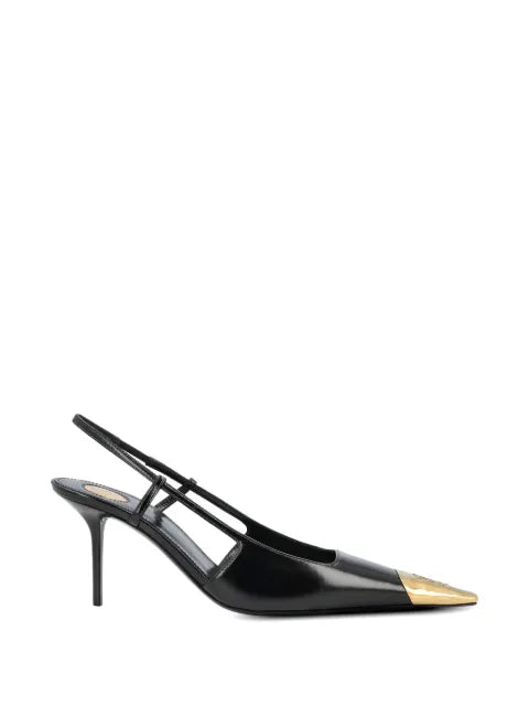 Saint Laurent Jeanne slingback pumps in smooth leather