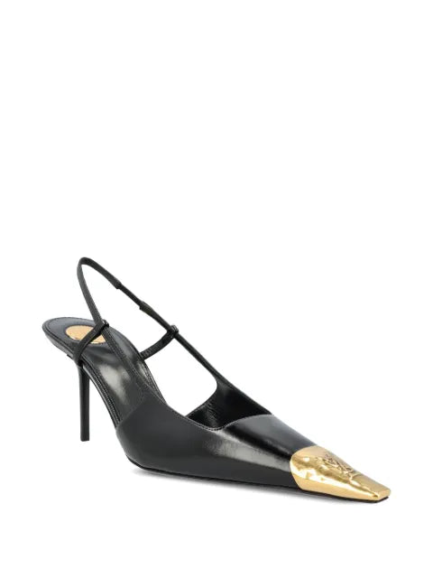 Saint Laurent Jeanne slingback pumps in smooth leather