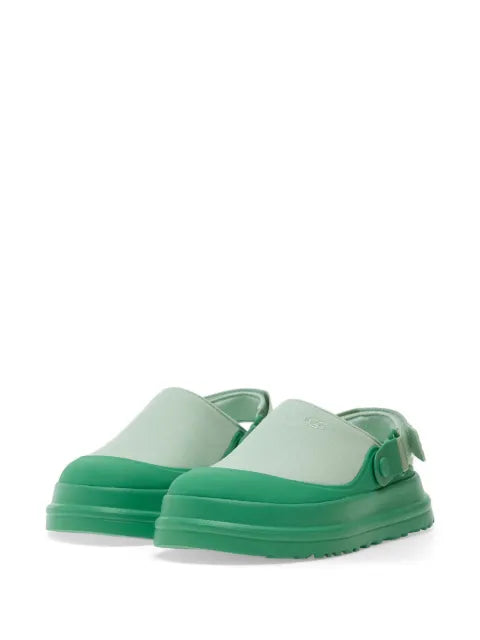 UGG GoldenGlow canvas flat mules