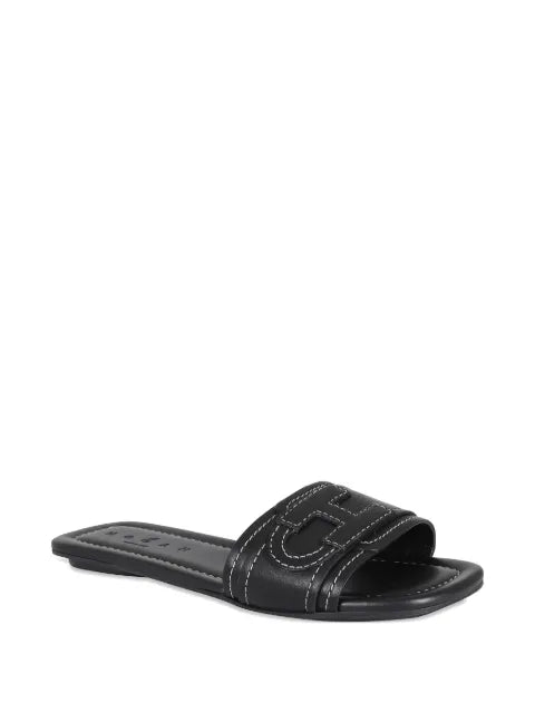 Hogan H685 contrast-stitch H logo sandals