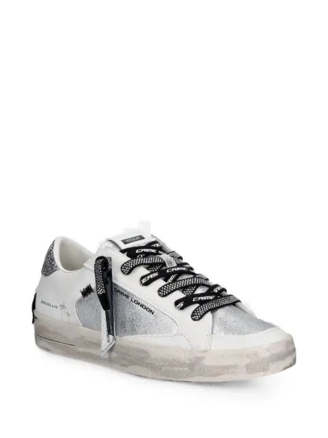 Crime London SK8 Deluxe glitter-detail sneakers