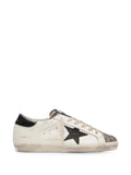 Golden Goose Super-Star LTD in white leather with black star and pony skin details sneakers