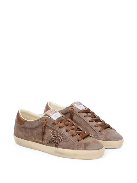 Golden Goose Super Star suede upper and toe glitter star laminated