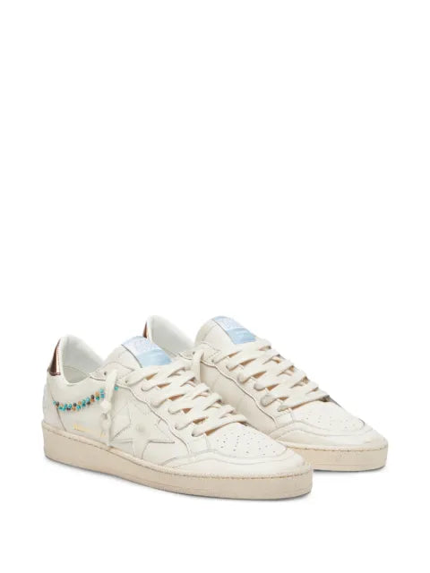 Golden Goose Ball Star nappa-upper with embroidery-beads nappa-star and spur metallic-heel sneakers