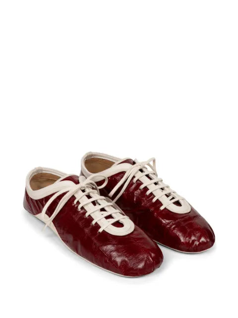 DRIES VAN NOTEN Leren leather ballerina sneakers