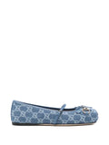Gucci signature Horsebit detail GG monogram ballet flats