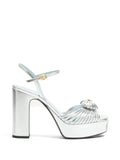 Valentino Garavani Coeur Royal platform sandals in laminated nappa 115mm