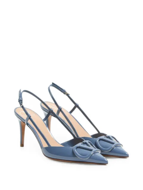 Valentino Garavani VLogo Signature patent leather slingback pumps